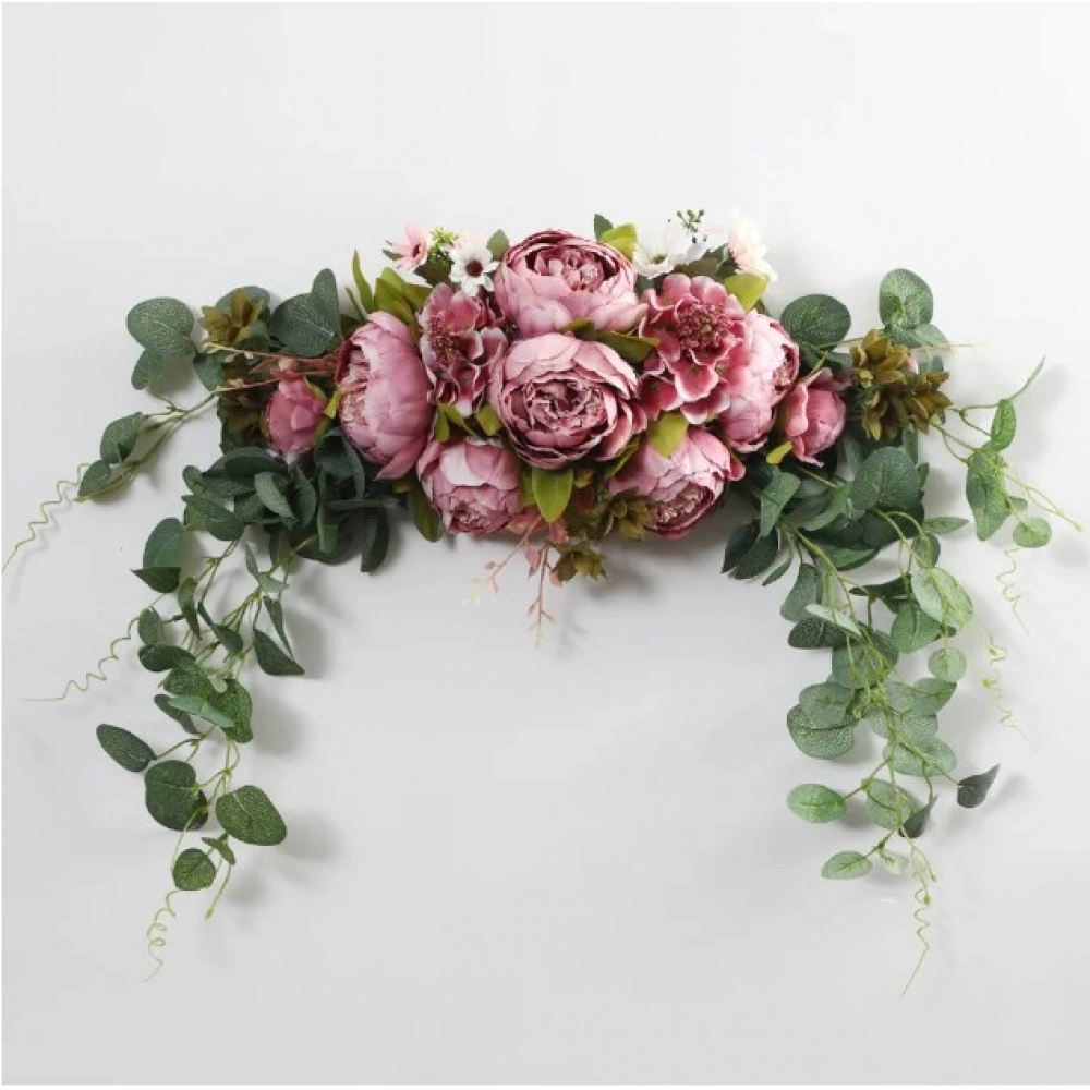 Artificial Flower Lintel Mirror Front Flower Table Flower Hanging Decoration Wall Wedding Home Accessories