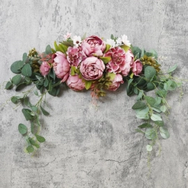 Artificial Flower Lintel Mirror Front Flower Table Flower Hanging Decoration Wall Wedding Home Accessories