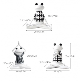 Resin Nordic Living Room Home Yoga Frog Ornaments Crafts Dressing Table Children's Room Frog Animal Decor Accessories