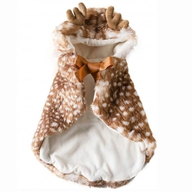 Cat Dog Christmas Costume Puppy Christmas Apparel Elk Cloak Cape Winter Pet Cape New Year Dog Cloak Clothes Xmas Pet Accessories