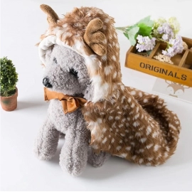 Cat Dog Christmas Costume Puppy Christmas Apparel Elk Cloak Cape Winter Pet Cape New Year Dog Cloak Clothes Xmas Pet Accessories